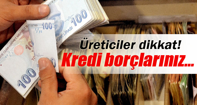 Üreticilerin kredi borçları ertelendi