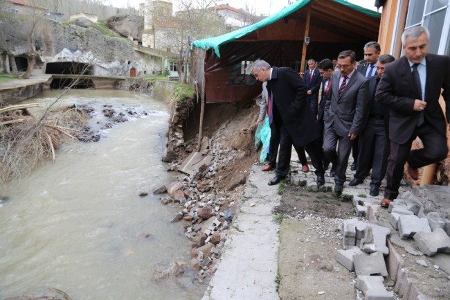 Vali Ataklı, selde zarar gören turizm merkezlerinde inceleme yaptı