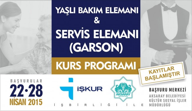 Yaşlı Bakım ve Servis Elemanı Kursu başlıyor