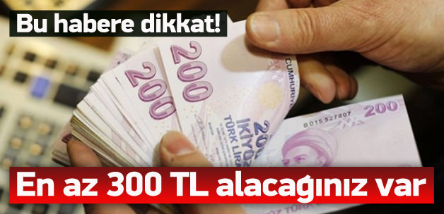 Devletin size en az 300 TL borcu var