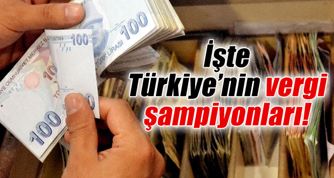 İşte Türkiye’nin vergi şampiyonları