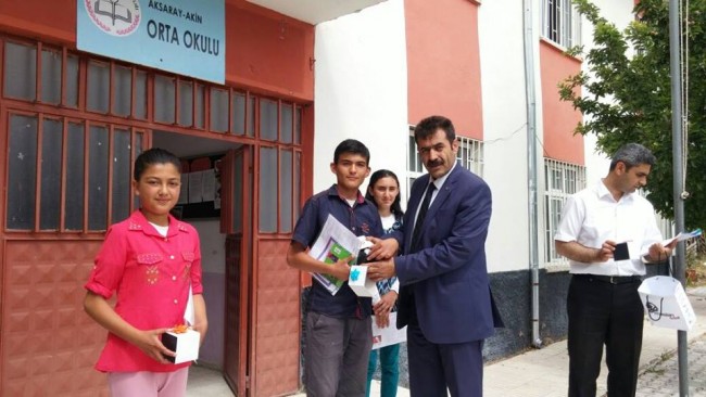 Akin Ortaokulu öğrencileri ödüllendirildi