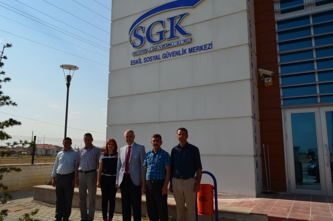SGK’ dan Eskil Kaymakamlığı ve Merkez Müdürlüğüne Ziyaret