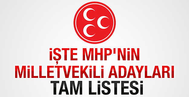 MHP’de Milletvekili Aday Adayları Belli oldu