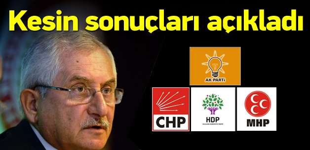 1 Kasım seçimlerinin kesin sonuçları açıklandı