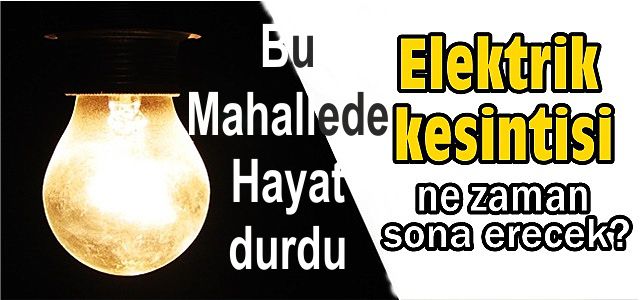 Bu mahallede hayat durdu