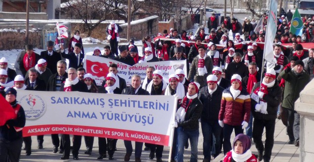 Aksaray’da Sarıkamış Şehitleri İçin Yürüdüler