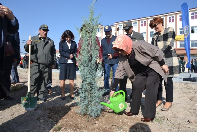 Okullarda fidan dikimi yapıldı