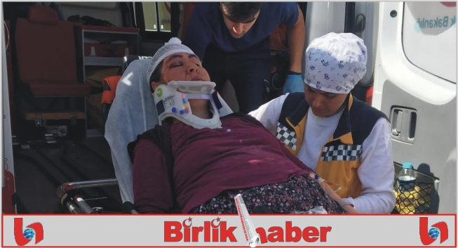 Traktörden düşen kadın yaralandı