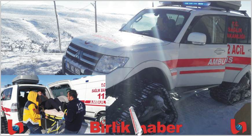 Aksaray’da Kar Paletli Ambulansla Hastalara Ulaşılıyor