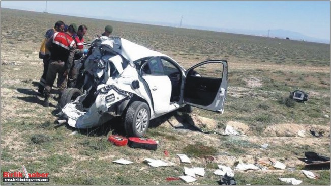 Konya Yolunda Feci Kaza 1 Ölü 1 Yaralı