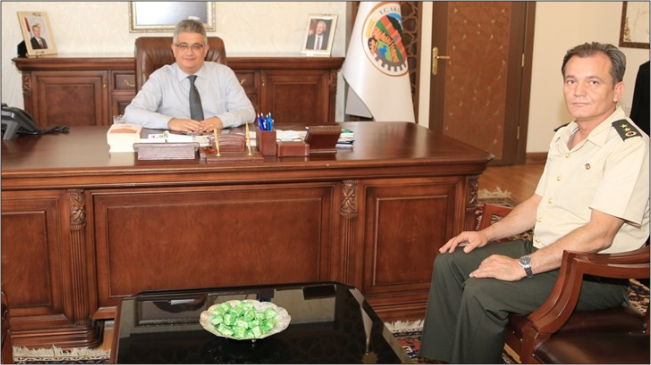 Aksaray’ın Yeni Jandarma Komutanı Vali Pekmez’i ziyaret etti