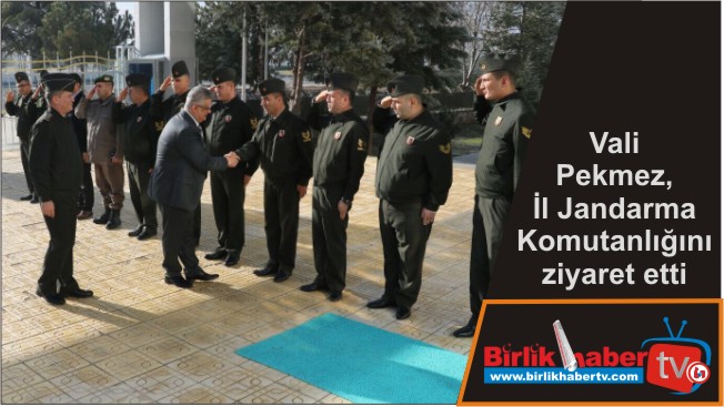 Vali Pekmez, İl Jandarma Komutanlığını ziyaret etti