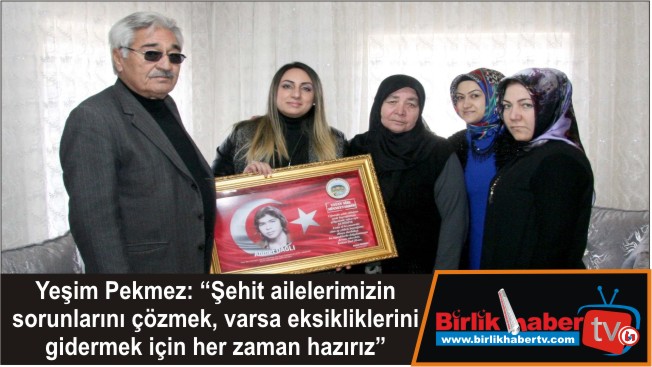 Şehit ailelerimizin sorunlarını gidermek için her zaman hazırız