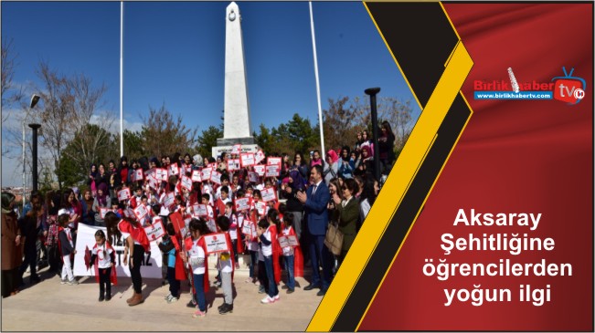Aksaray Şehitliğine öğrencilerden yoğun ilgi
