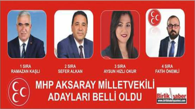 MHP’de Aksaray milletvekili aday listesi açıklandı
