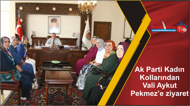 Ak Parti Kadın Kollarından Vali Aykut Pekmez’e ziyaret