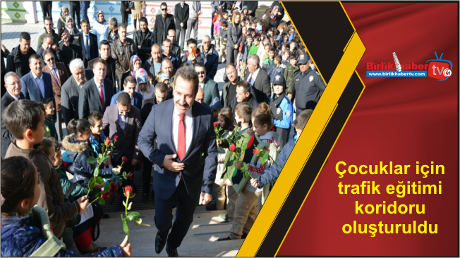 Çocuklar için trafik eğitimi koridoru oluşturuldu