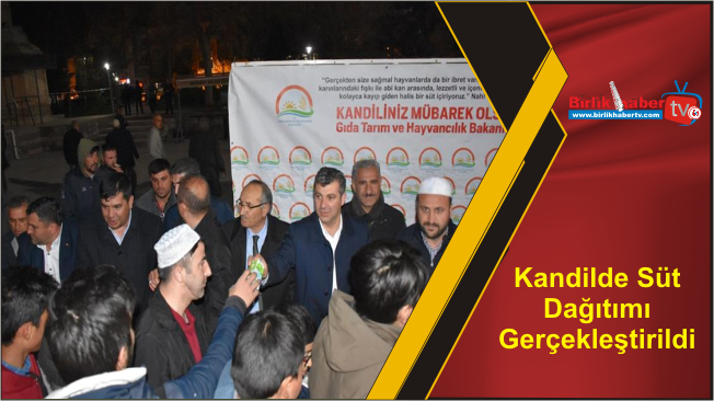 Kandilde Süt Dağıtımı Gerçekleştirildi