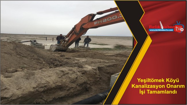 Yeşiltömek Köyü Kanalizasyon Onarım İşi Tamamlandı