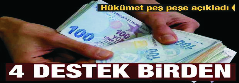 Esnafa 4 ayrı destek…