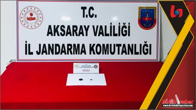 Defineci 2 adet tarihi eserle yakalandı