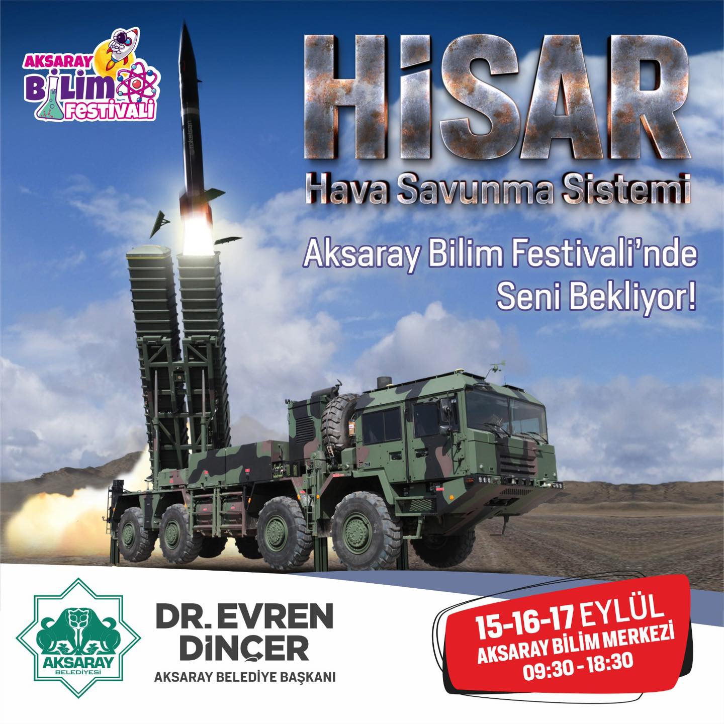 Aksaray Bilim Festivalinde Hava Savunma Sistemleri Sergilenecek