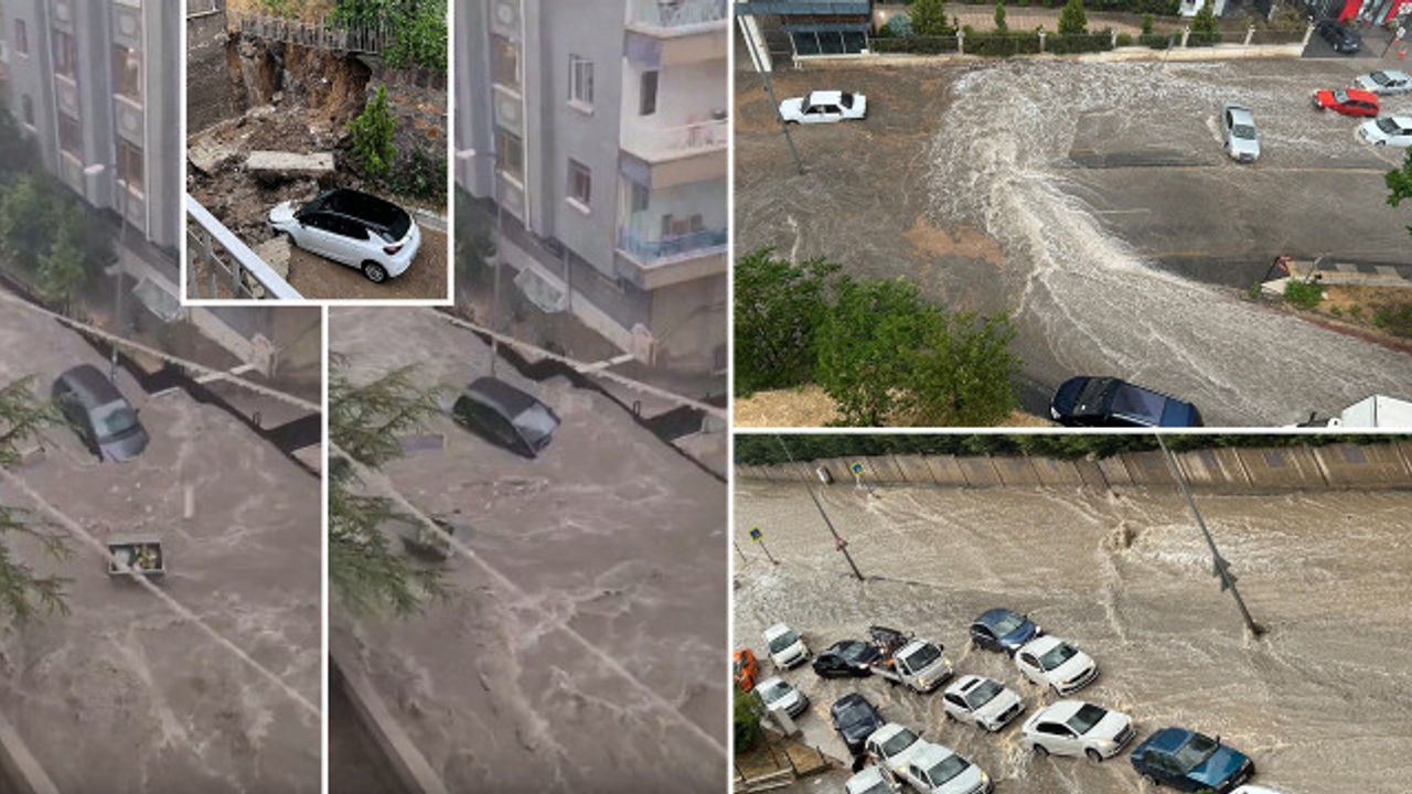 Ankara’da sağanak sele dönüştü: Alt geçitleri sel bastı, çatılar uçtu