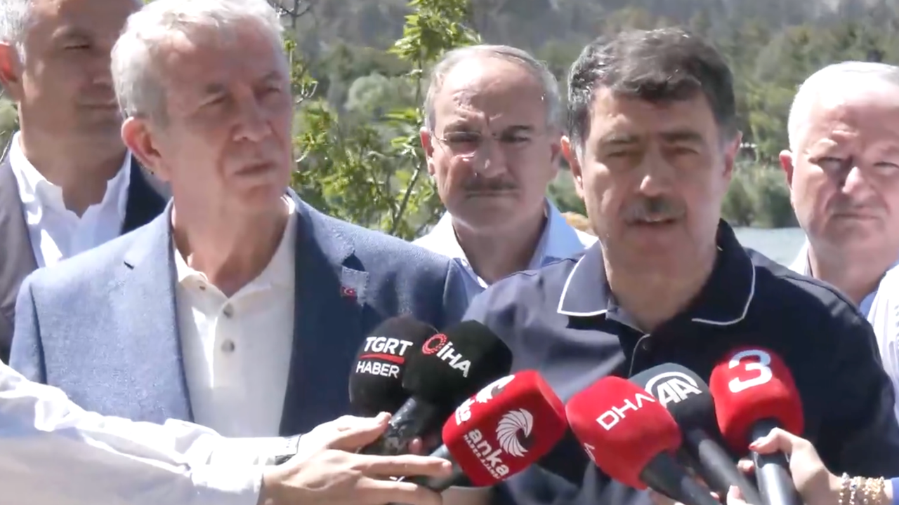 Eymir Gölü çevresindeki yangına 6 helikopter ve 4 uçakla müdahale ediliyor