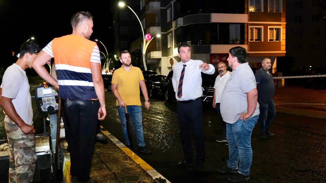 Fuat Köse asfalt çalışmalarını yerinde izledi