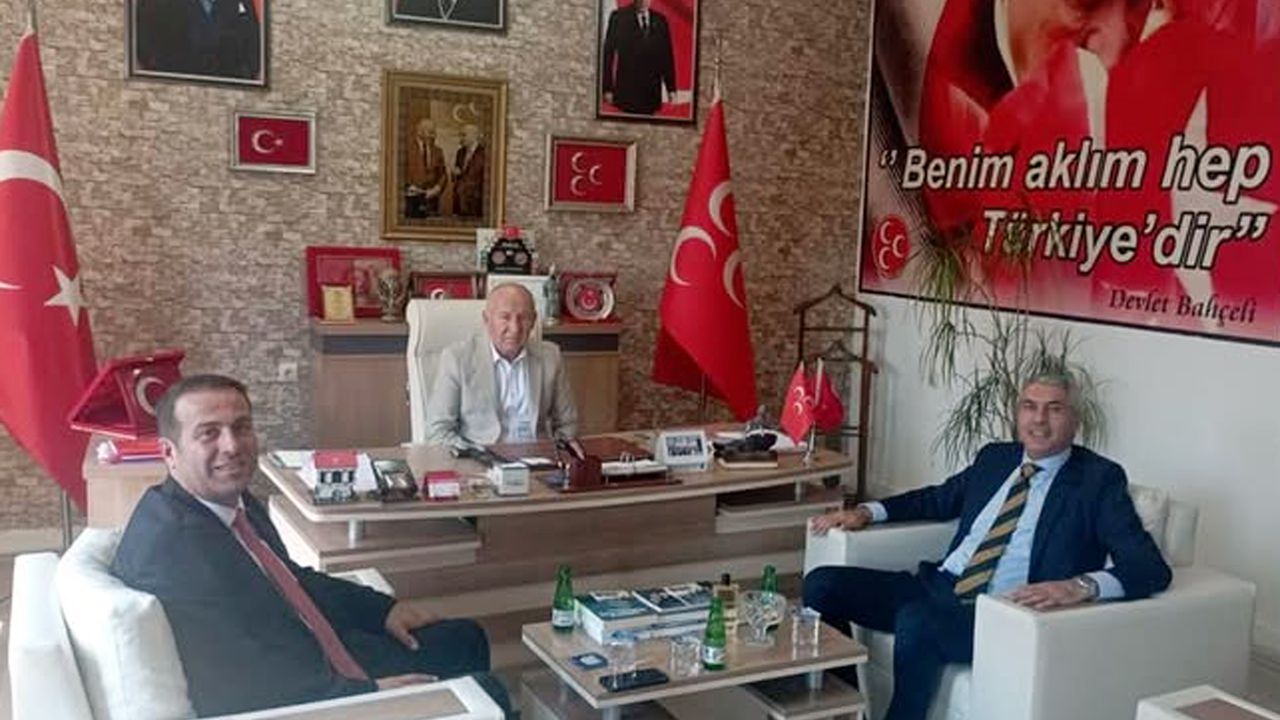 Kaymakam Coşkun’dan MHP İlçe Başkanlığı’na ziyaret