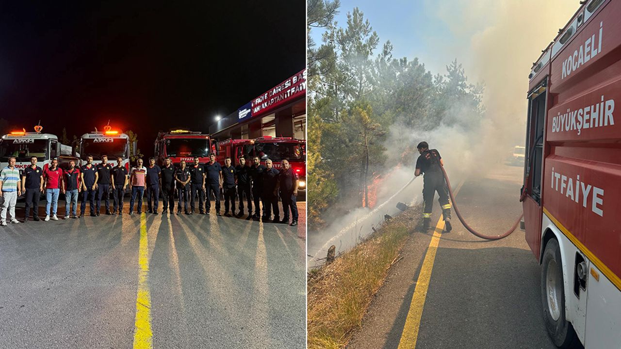 Sakarya’daki yangınla mücadeleye Kocaeli Büyükşehir Belediyesinden destek