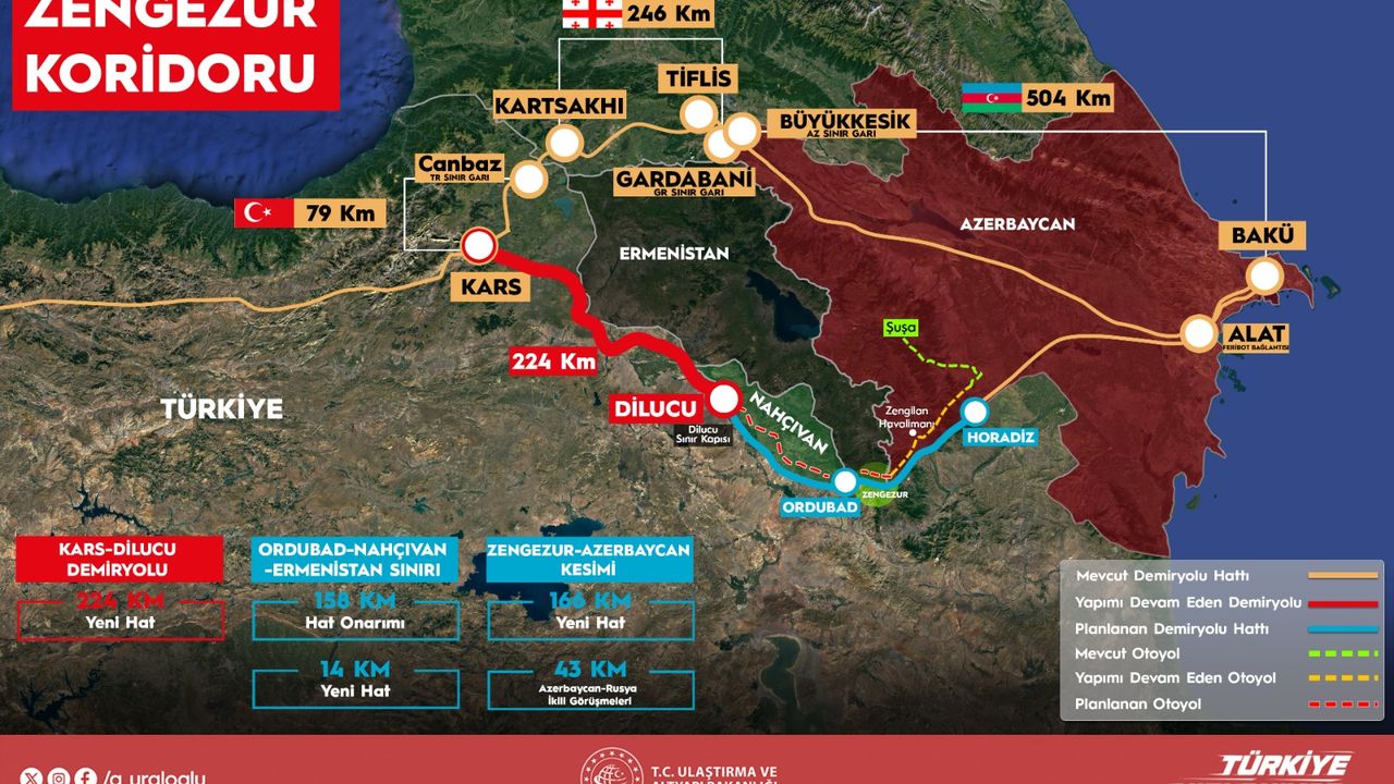Bakan Uraloğlu: Kars-Iğdır-Aralık-Dilucu Demiryolu Hattı’nın temeli 22 Ağustos’ta atılacak