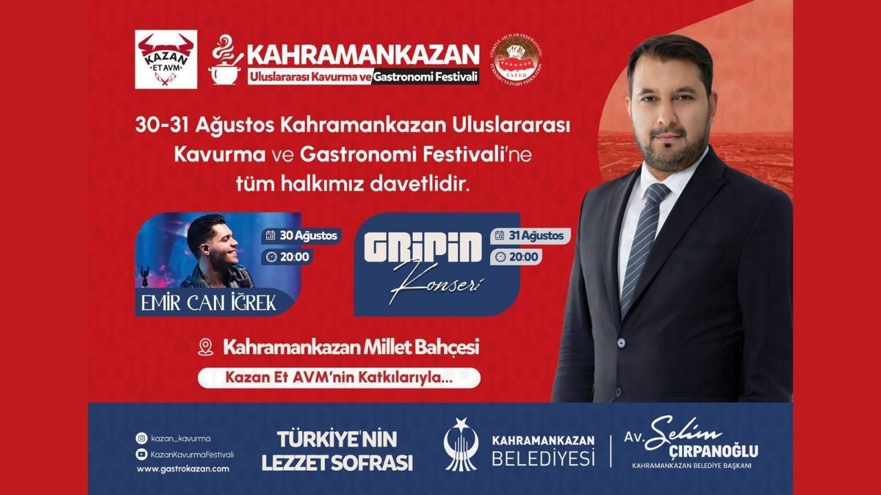 Kahramankazan’da etin ve lezzetin festivali başlıyor!