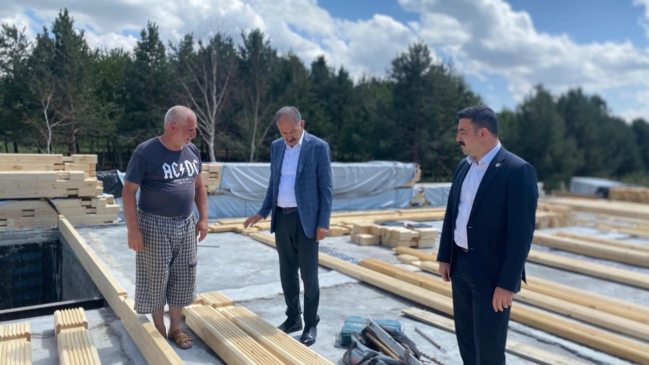 Arpaçay Kütük Ev Projesi’nde çalışmalar hız kazandı