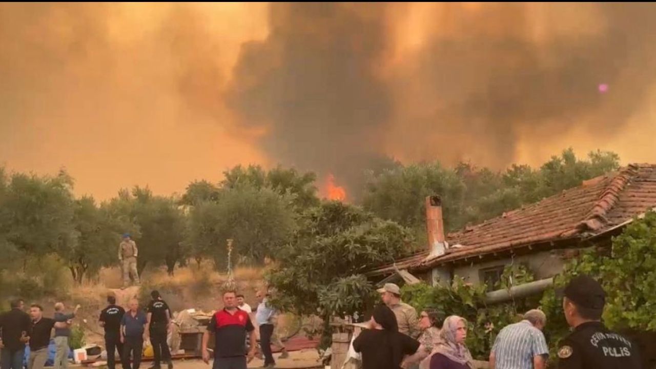 Denizli orman yangını kontrol altına alınmaya çalışılıyor