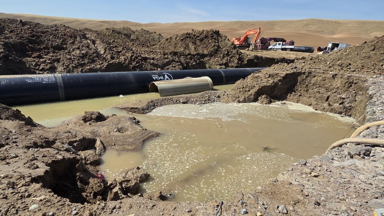 Kesikköprü hattındaki boru patlaması su kesintisine neden olabilir