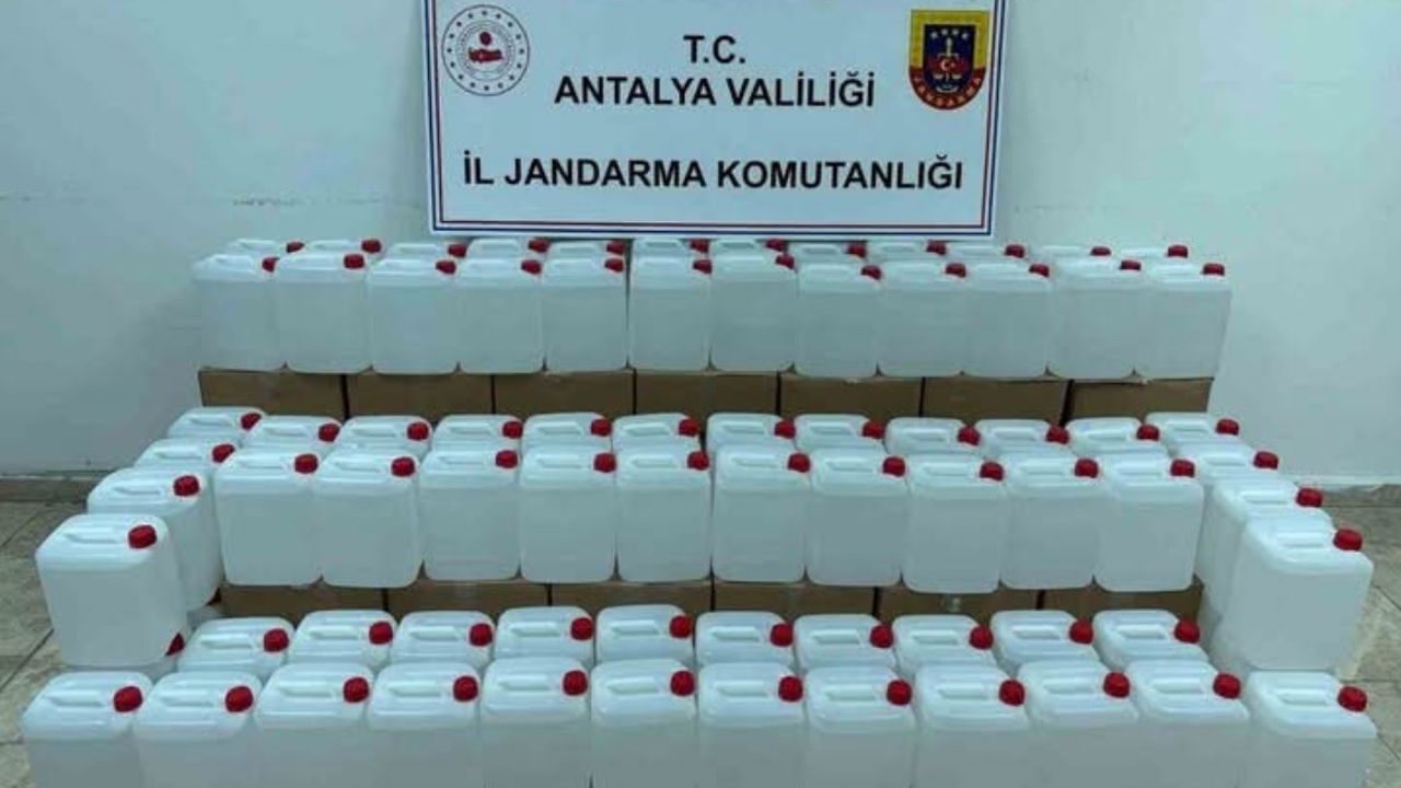 Antalya’da 500 litre kaçak alkol ele geçirildi