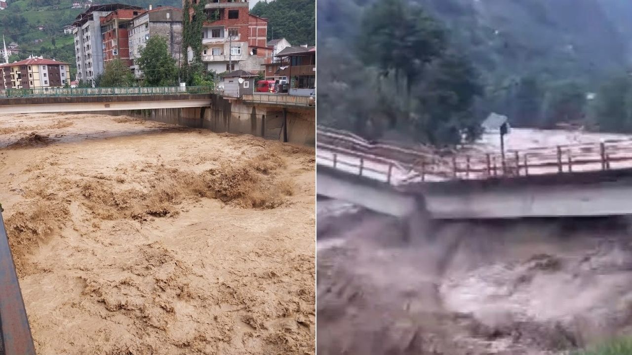 Rize’yi sel vurdu: Dere kenarındaki bungalovlar yıkıldı, Ayder Yaylası yolu ulaşıma kapandı