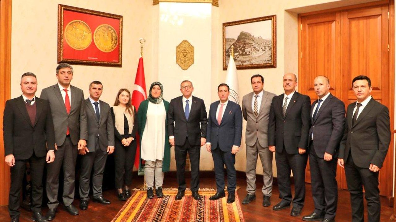 Vali Ziya Polat, TCDD 9. Bölge Müdürü Yunus Yeşilyurt ve beraberindeki heyeti kabul etti