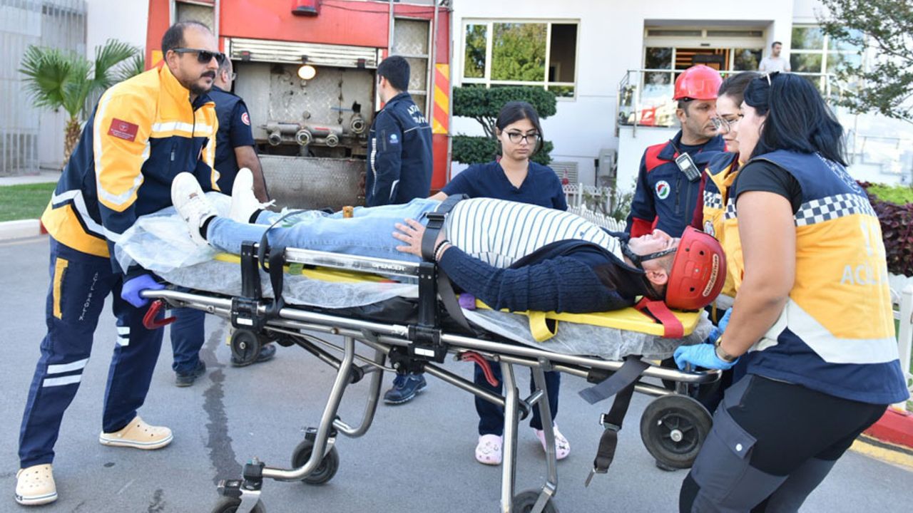 Kepez Belediyesi’nden gerçeğini aratmayan tatbikat