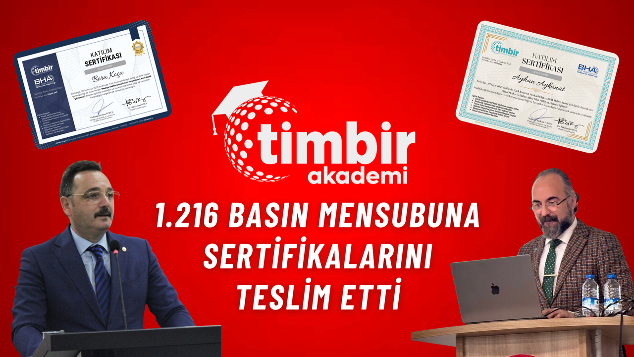 TİMBİR Akademi, bin 216 basın mensubuna sertifikalarını teslim etti