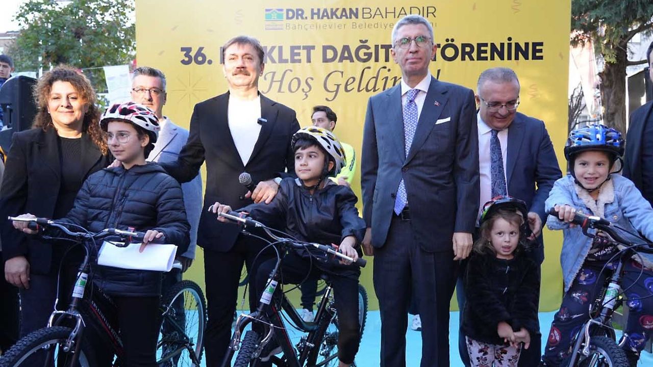 Bahçelievler’de gençlere bisiklet