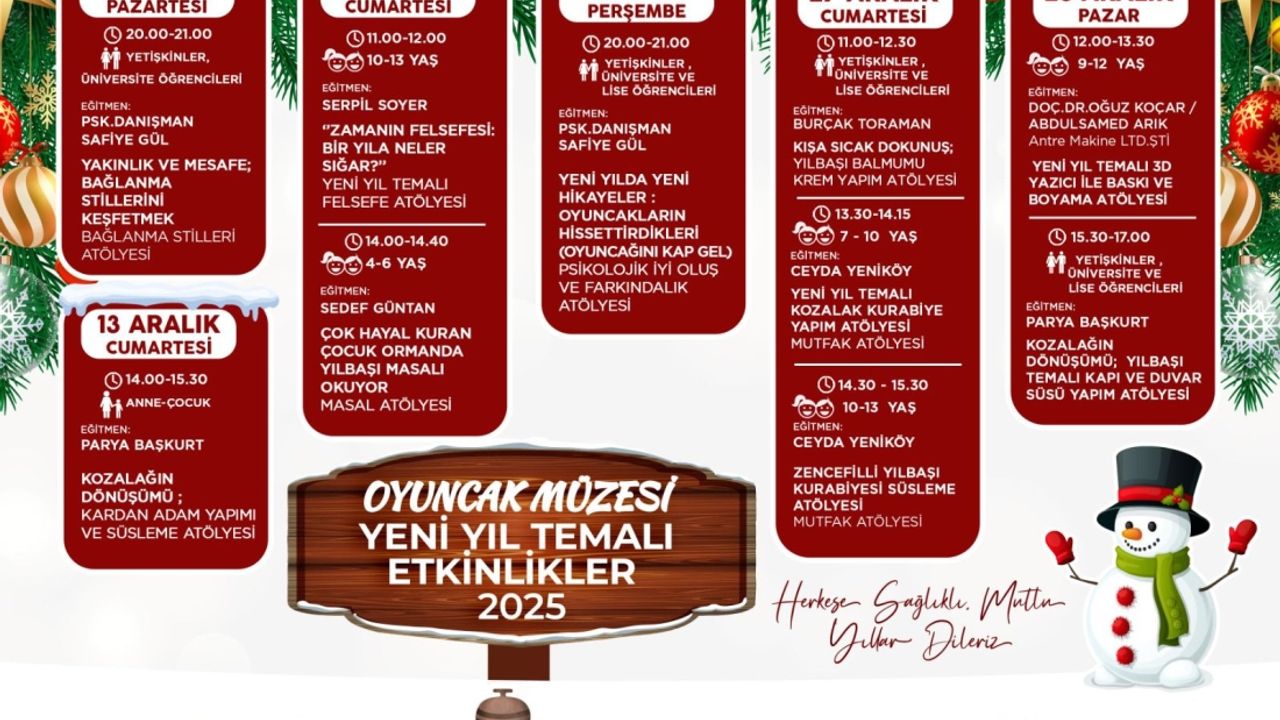 Kdz Ereğli’de Oyuncak Müzesi Yeni Yıl Temalı Etkinlikler