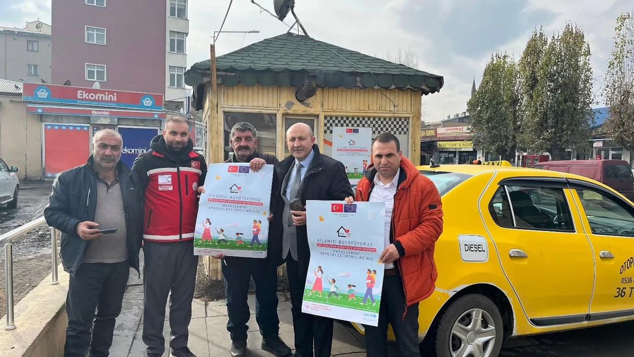 Kars’ta ‘Koruyucu Aile’ seferberliği: Toplu taşımada farkındalık afişleri