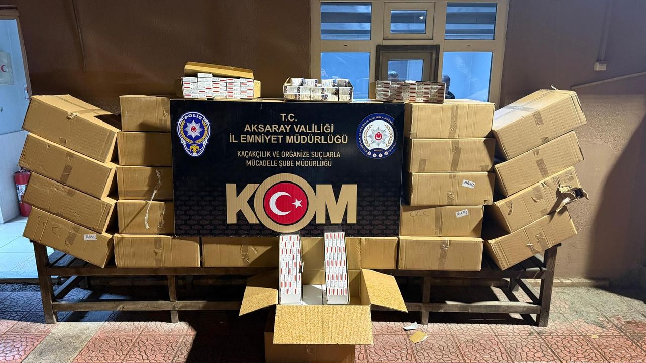 Aksaray’da kaçakçılık operasyonu: 5 Milyon lira değerinde kaçak ürün ele geçirildi