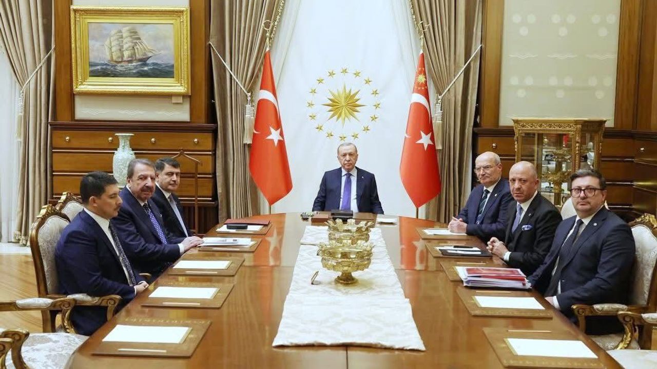 Ankara heyeti Cumhurbaşkanı Erdoğan ile görüştü