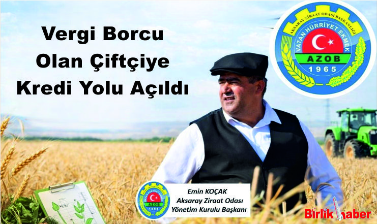 Vergi Borcu Olan Çiftçiye Kredi Yolu Açıldı