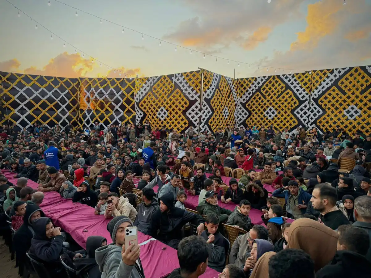 Aksaray Belediyesi Gazze’de ramazan boyunca her gün 1.000 kişilik iftar sofrası kuruyor