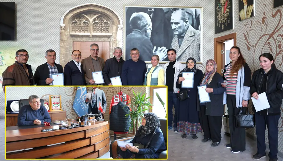 Başkan Yıldırım 11 vatandaşa daha tapularını teslim etti